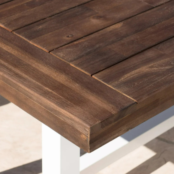 Picnic Table Dining Set Party Outdoor Garden Bench BBQ Brown Rustic October Fest