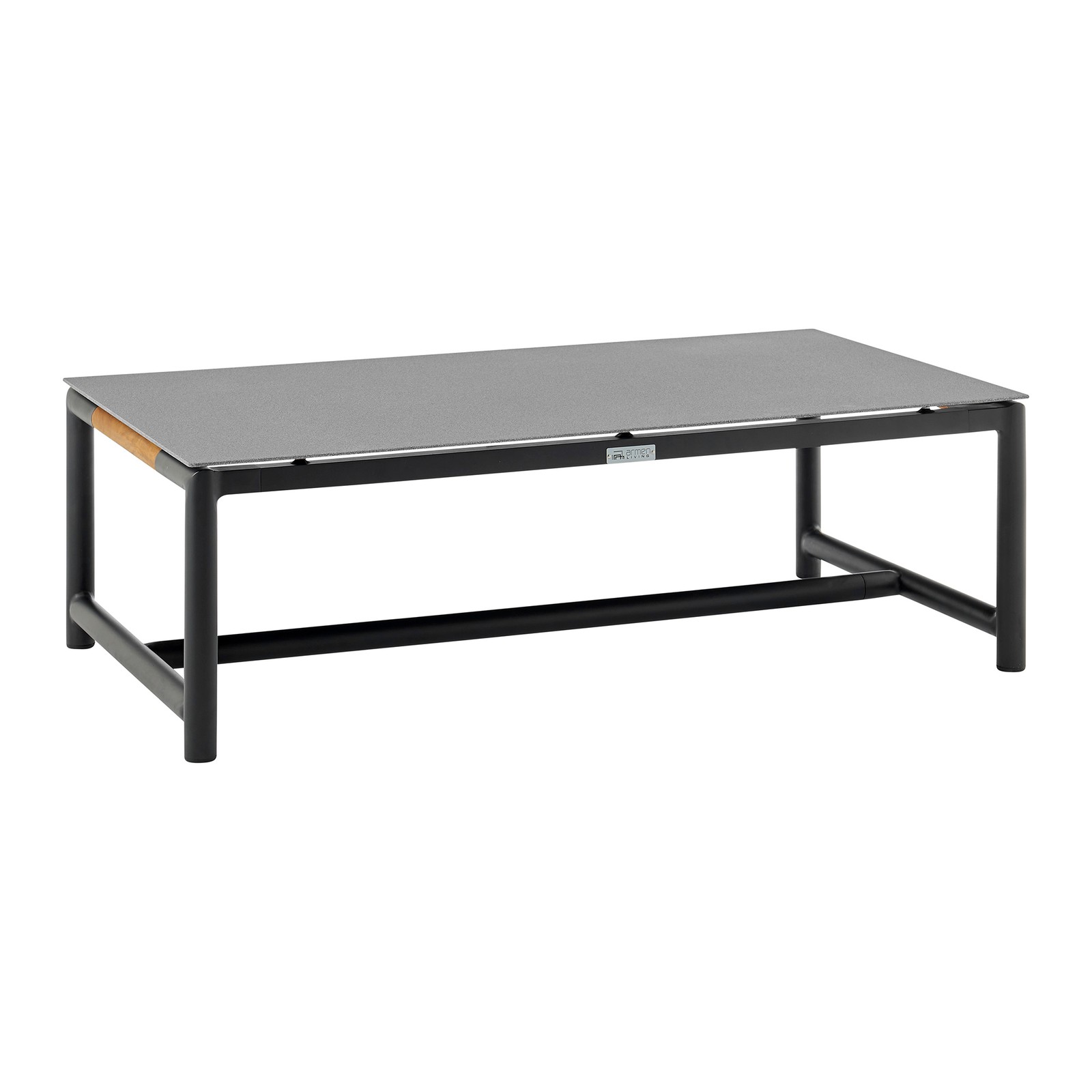 Grenada Wicker and Aluminum Outdoor Sofa in Brown with Gray Cushions