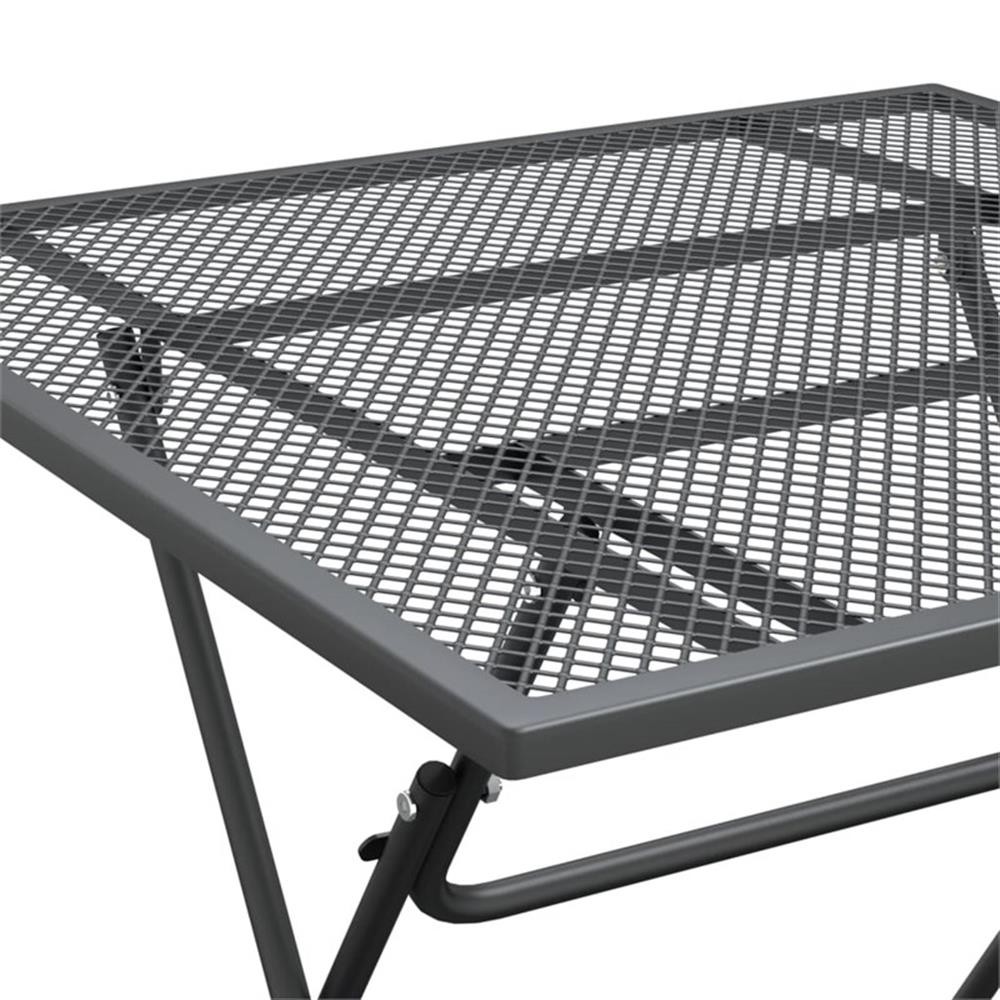 Bowery Hill Contemporary Garden Dining Set in Anthracite/Gray