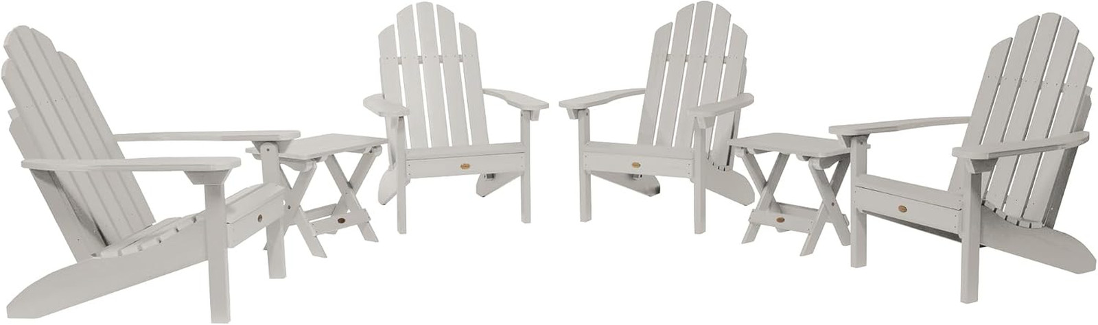 Classic Westport Adirondack 6Pc Set, Includes 4 Chairs and 2 Folding Side Tables