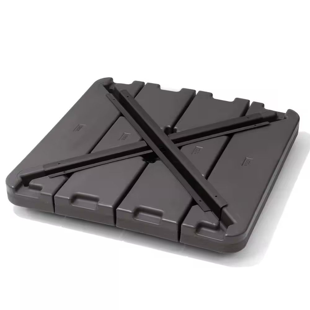 Fillable 240 Lbs. Modern HDPE Premium Square Shaped Offset Cantilever Patio Umbr