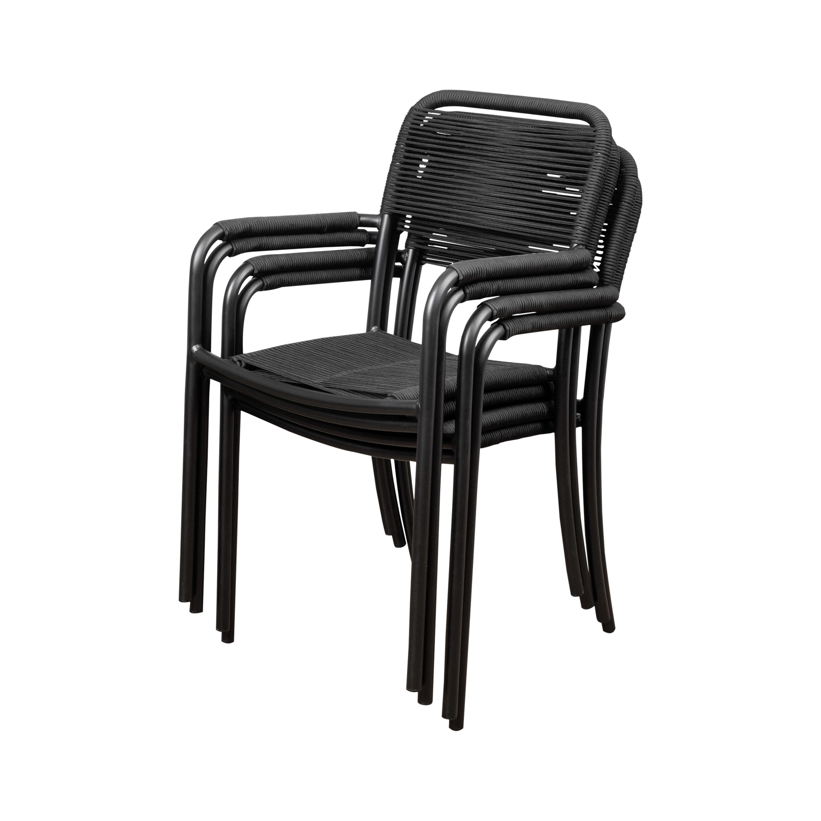 Amazonia Vaux 5-Piece Outdoor Dining Set | Teak Finish | Black Chairs