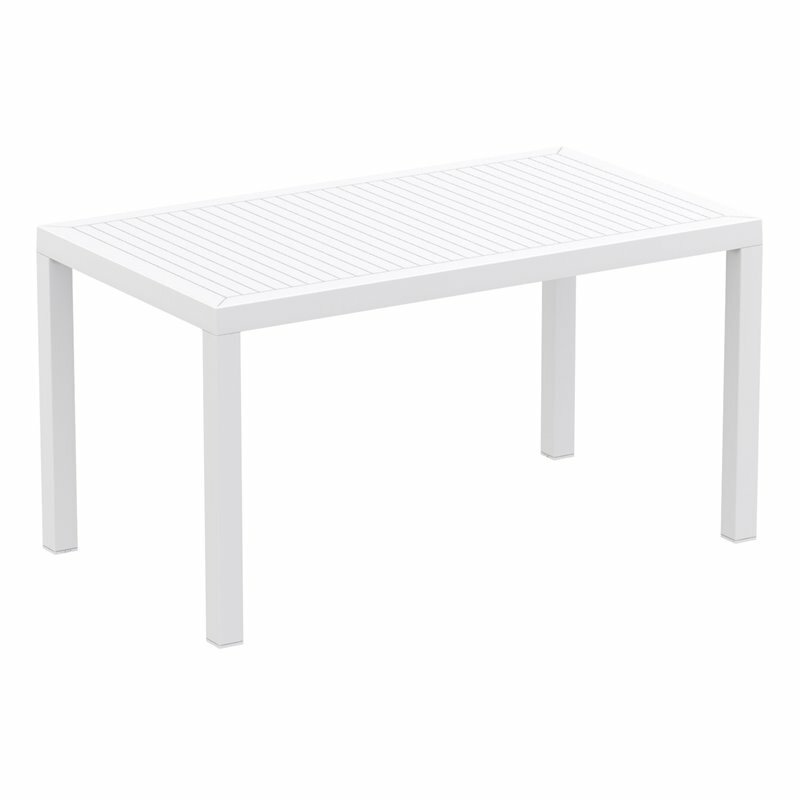 Compamia Ares 55″ Resin Patio Dining Table in White