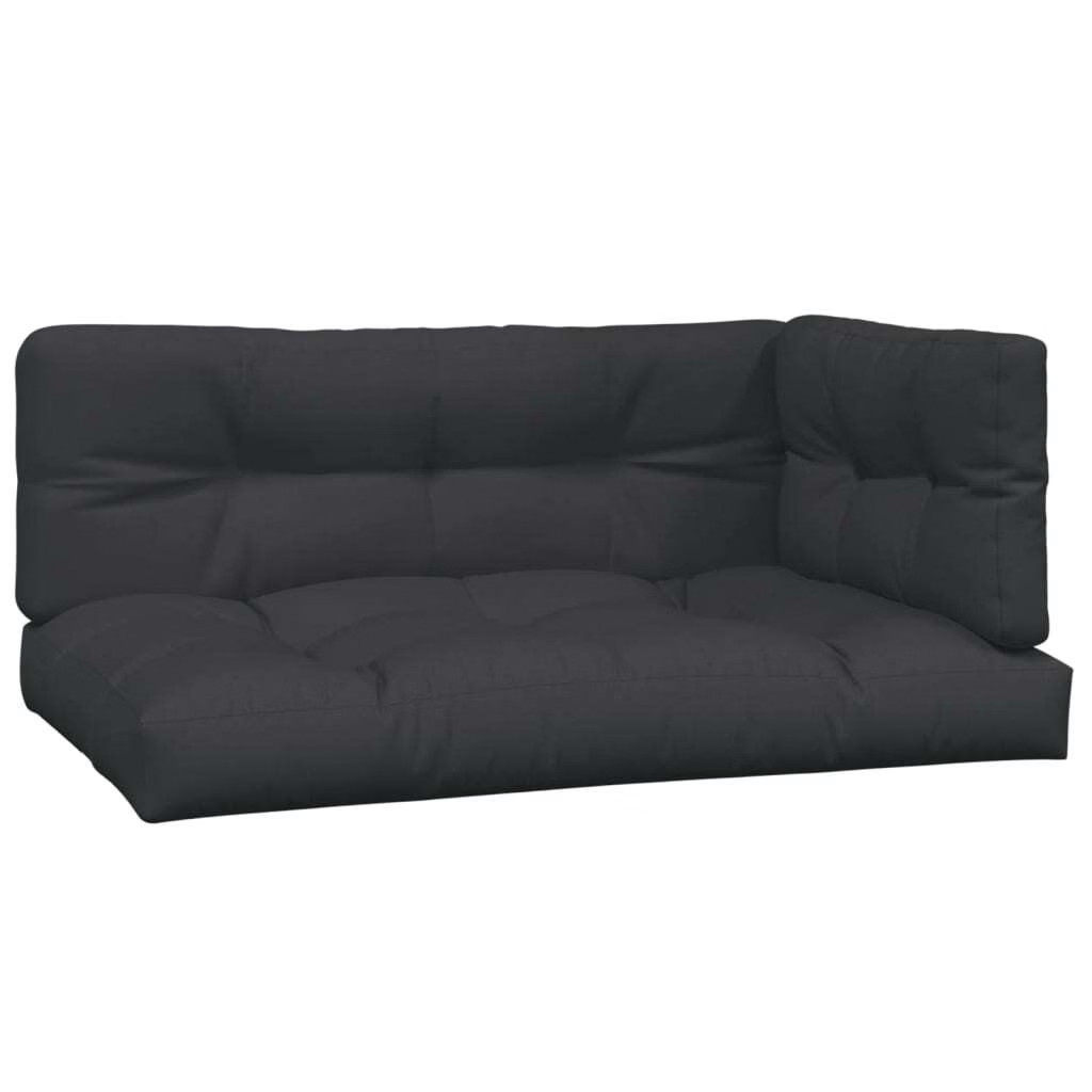 Pallet Cushions 3 pcs Black Fabric