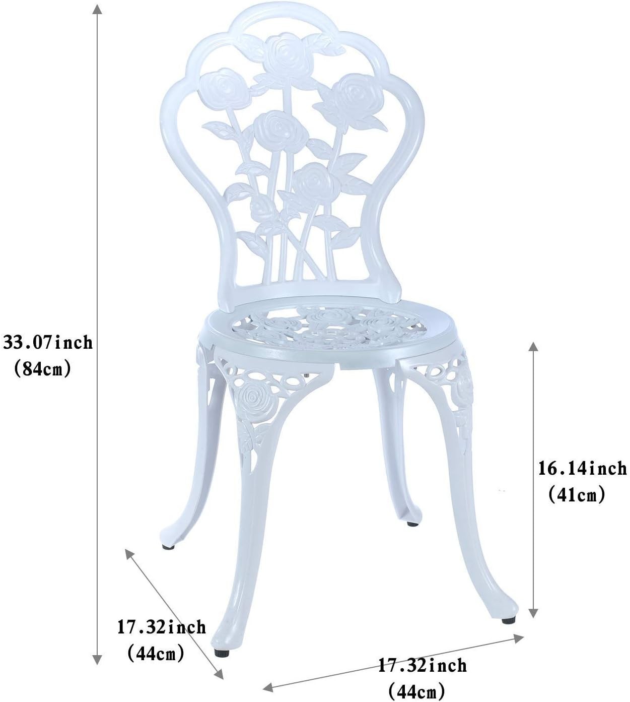 Weather-Resistant 5-Piece Aluminum Bistro Set with Cushions – Perfect for Patios