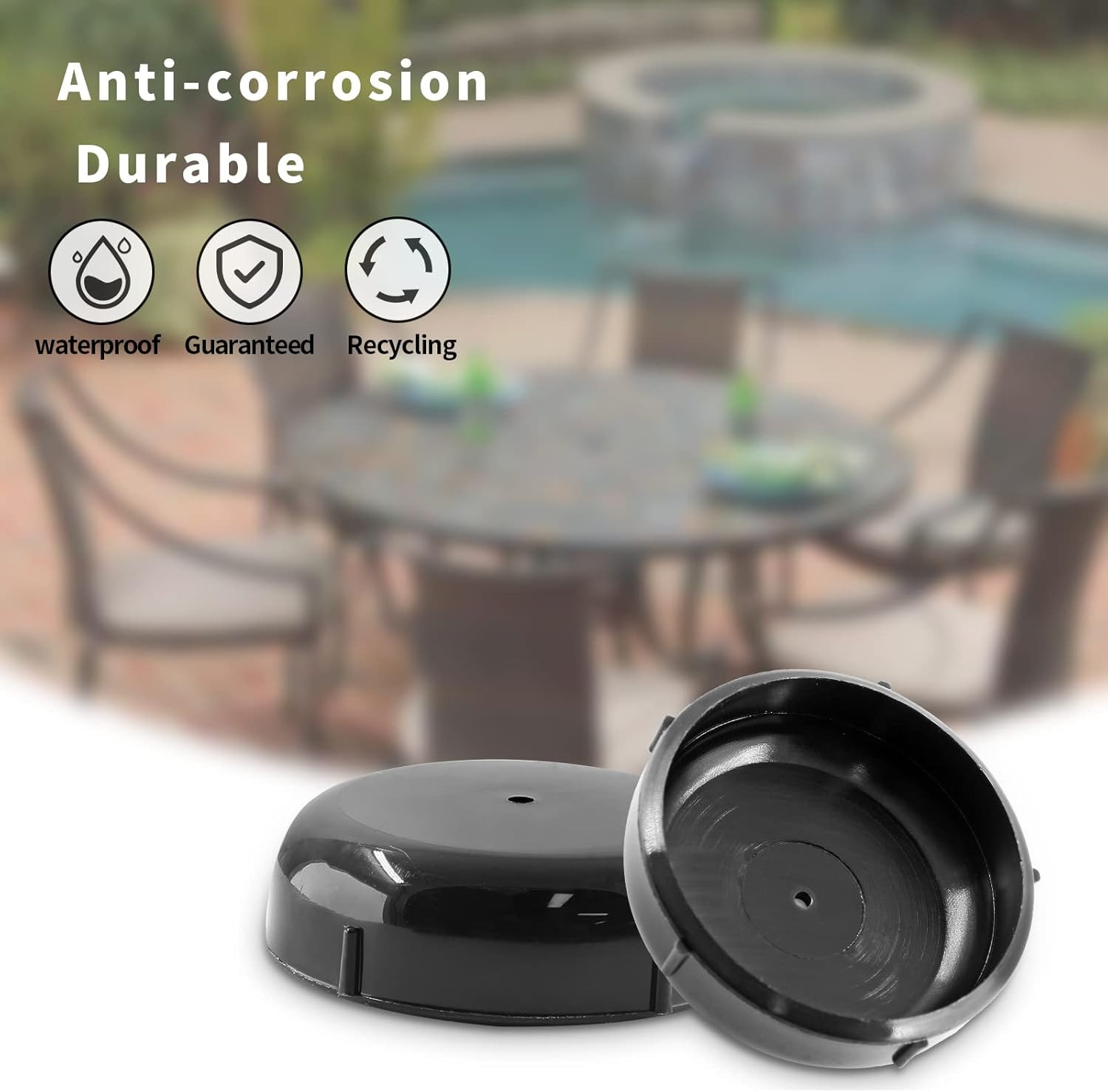 40 Pcs 1-1/2″ Wrought Iron Patio Furniture Feet Caps Outdoor Patio Chair Glides