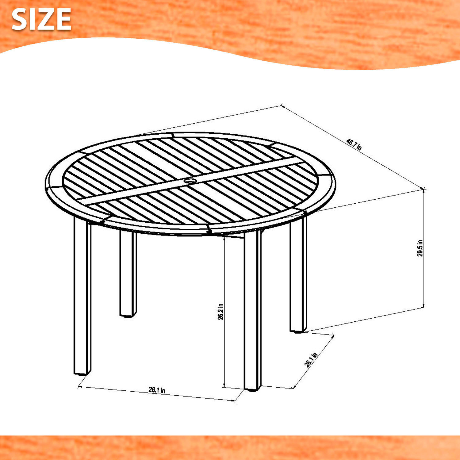 Amazonia Epiry 5-Piece Outdoor Dining Set | Teak Finish | White Chairs