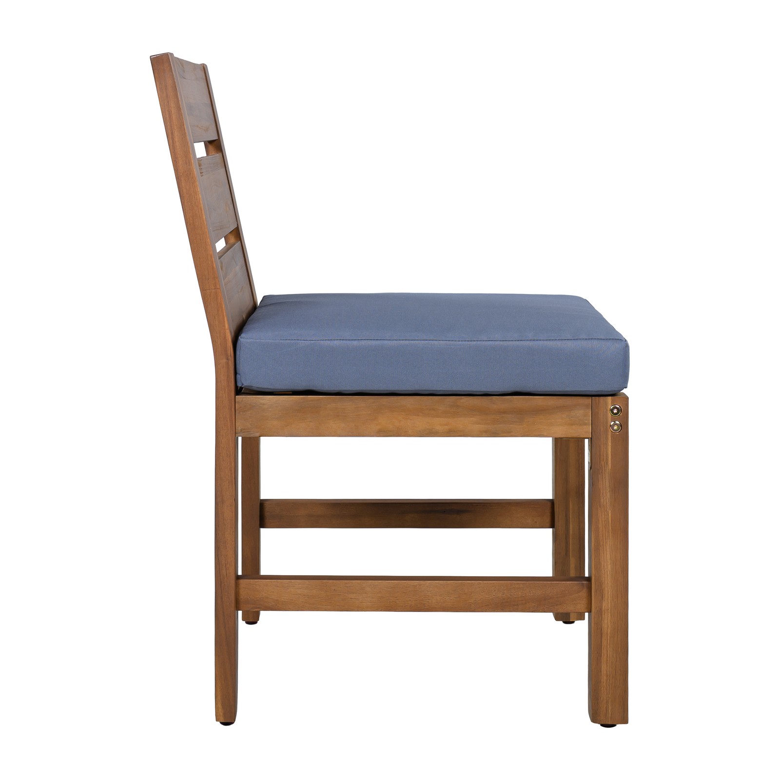 Acacia Wood Outdoor Dining Set for 4 with Cushions, Farmhouse Patio