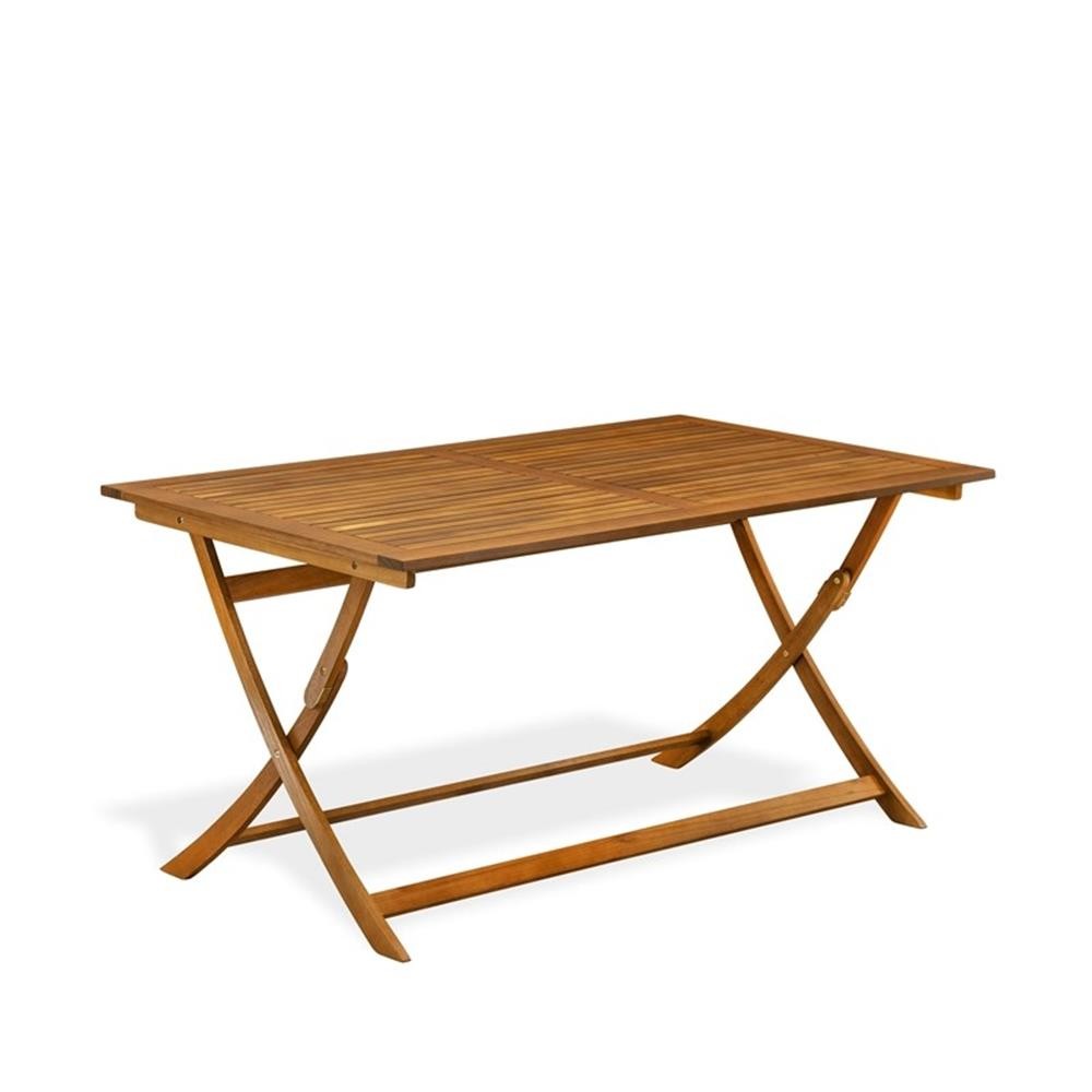 AEBS7CANA – Outdoor Table with 6 Outdoor Patio Armchairs- Natural Oil Finish