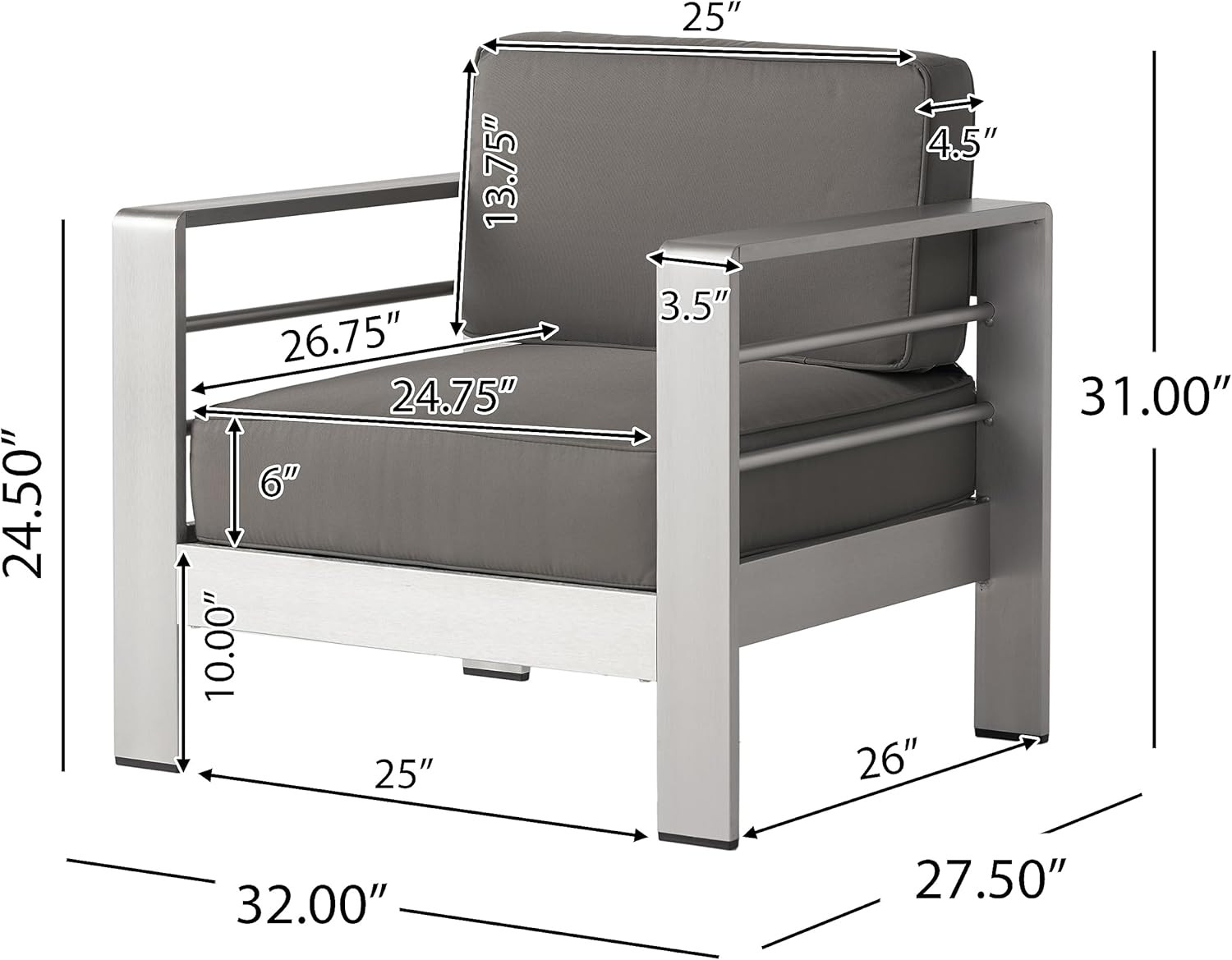 Cape Coral 5-Pc Outdoor Chat Set with Fire Table – Khaki & Dark Grey