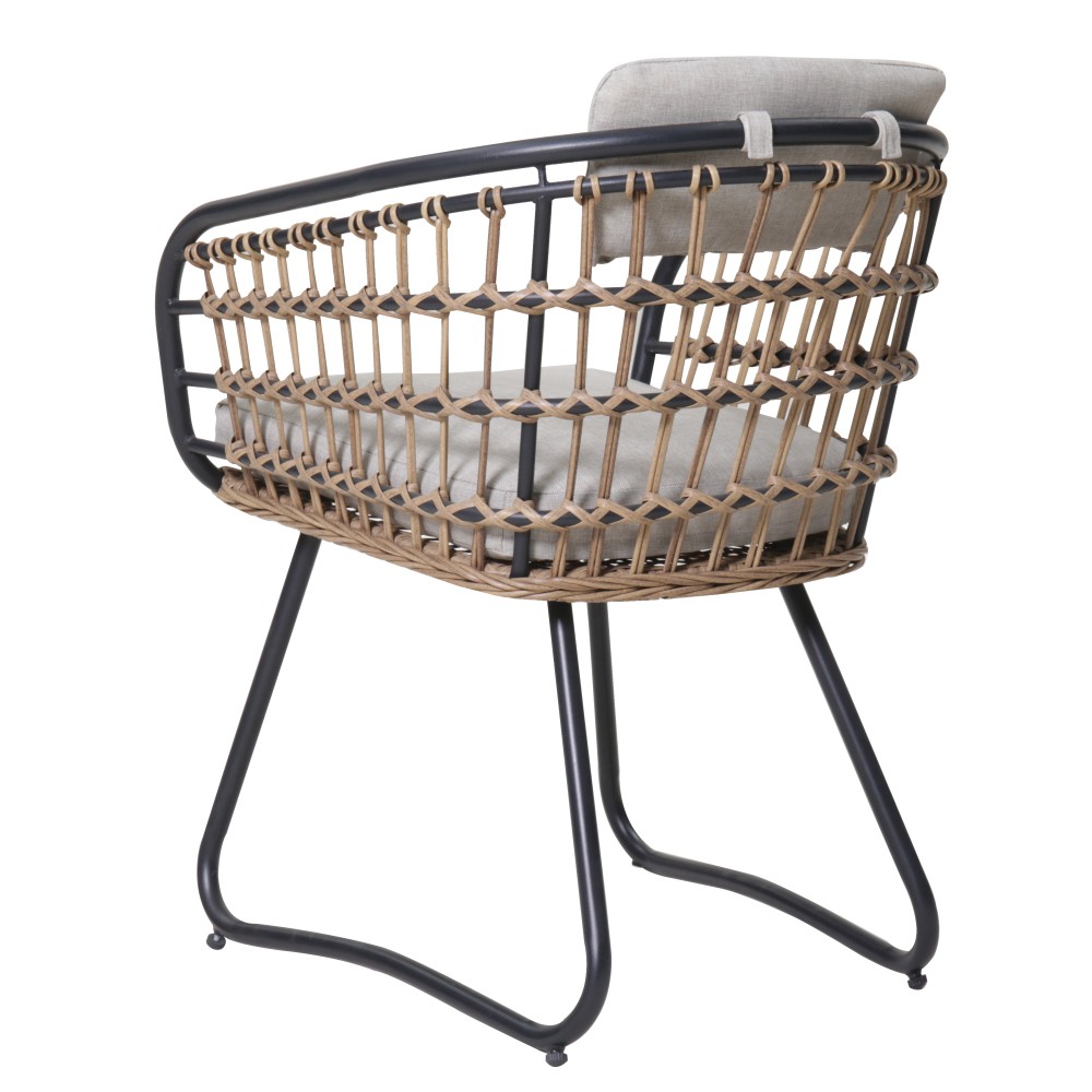 Outdoor Wicker Dining Chairs Set of 2, Patio Dining Chairs with Cushions