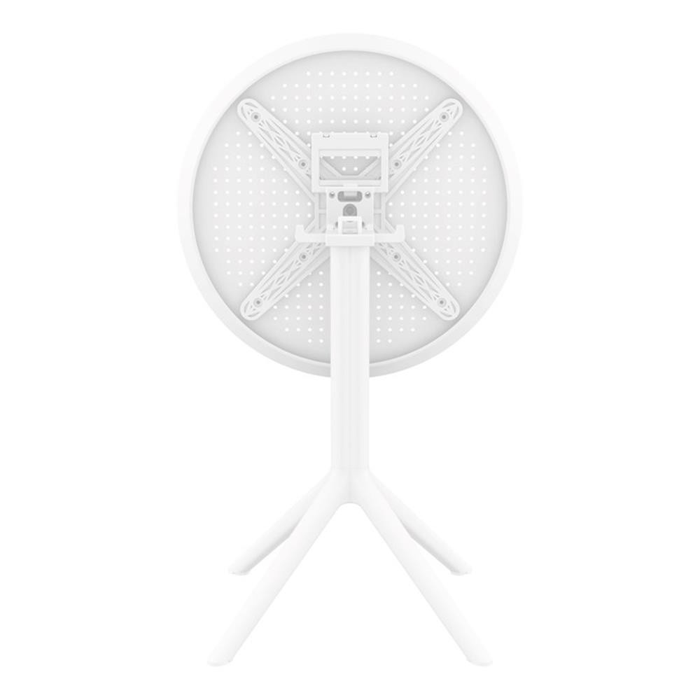Compamia Sky 24 inch Round Folding Table in White finish