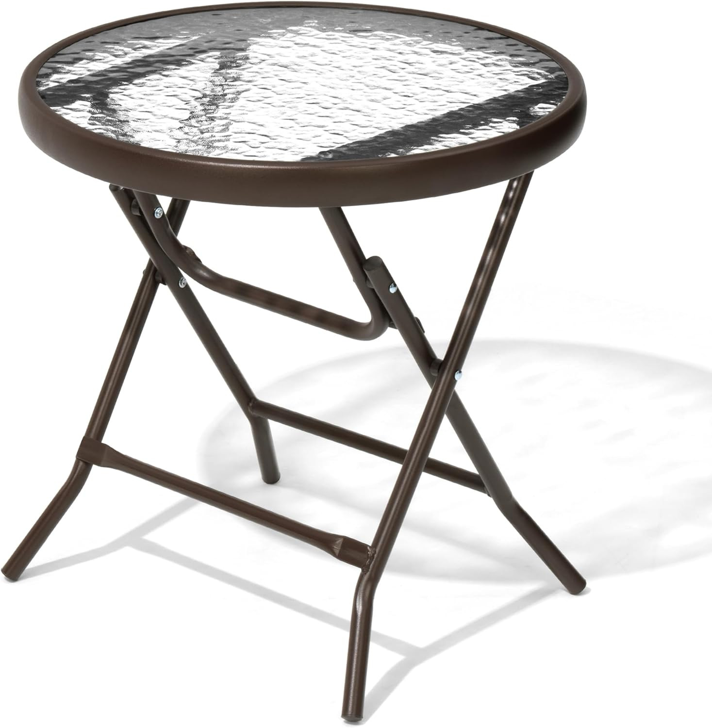 Outdoor Side Table – Small Folding Patio End Table for Pool, Balcony, Porch