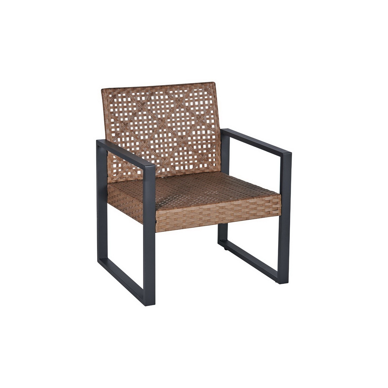 Rattan Loveseat & Chairs & Coffee Dining Table Patio Wicker Furniture Set for 4