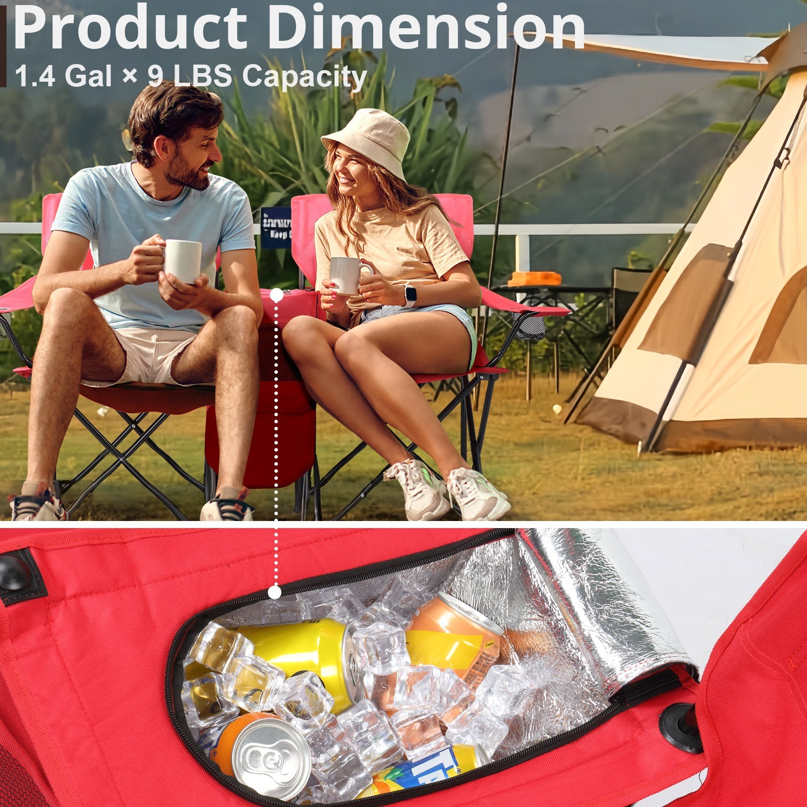 ❄️FREE SHIPPING!❄️2 Foldable Outdoor Chairs & Umbrellas 4 Camping or Tailgating!