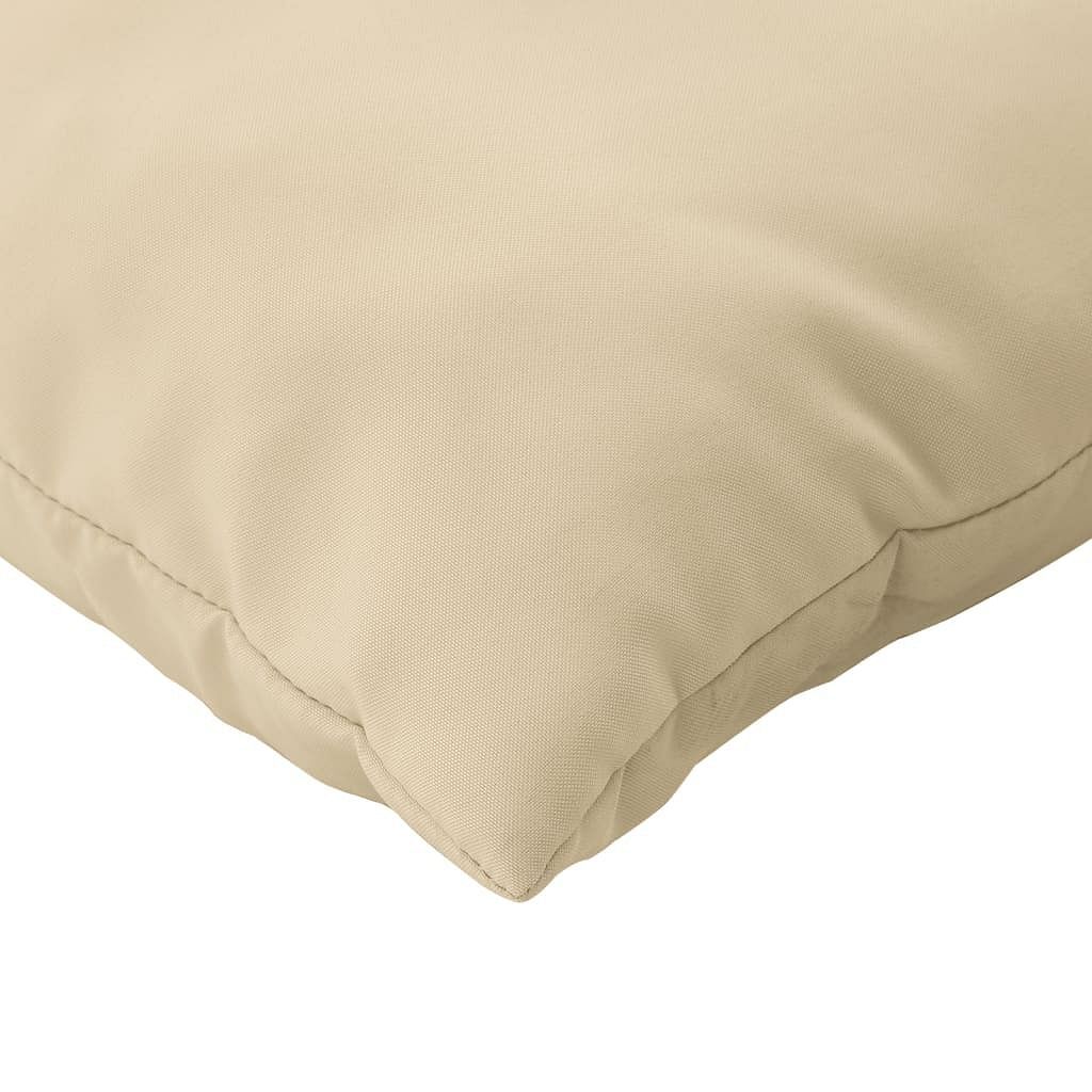 Sofa Cushion Set of 4 Beige Polyester Large Water-Resistant