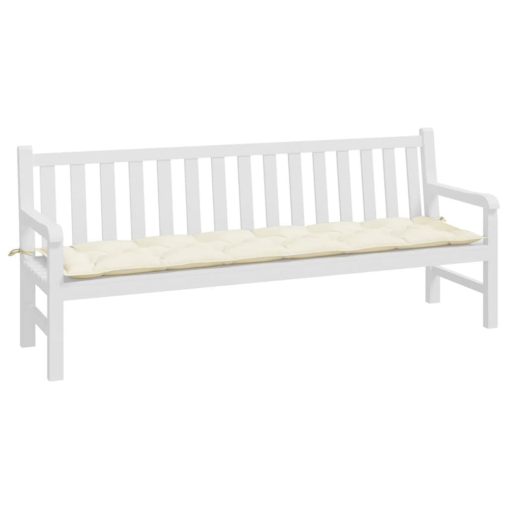 Garden Bench Cushion Cream White 78.7″x19.7″x2.8″ Oxford Fabric