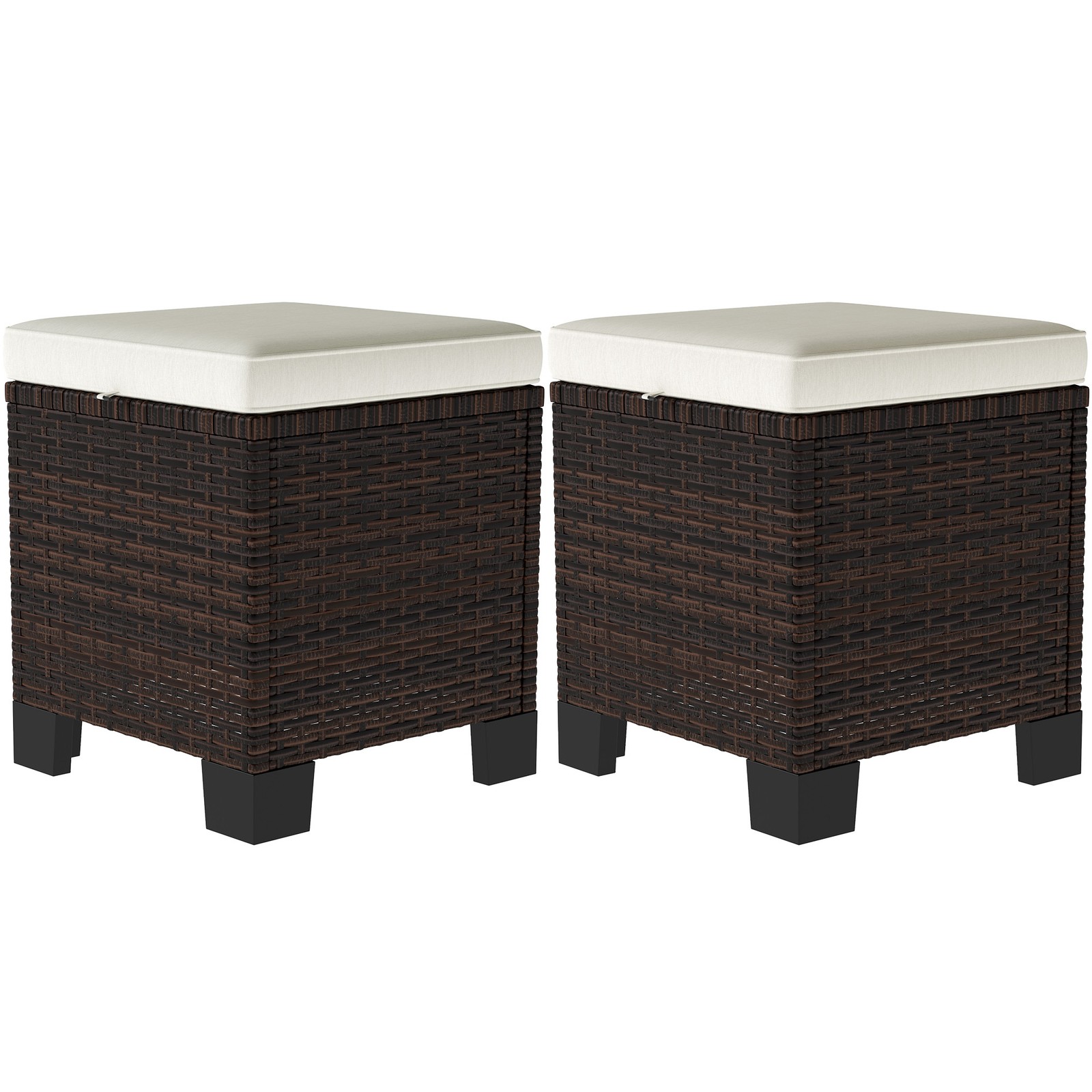 Outdoor Patio Table Round with Glass Top Garden Furniture