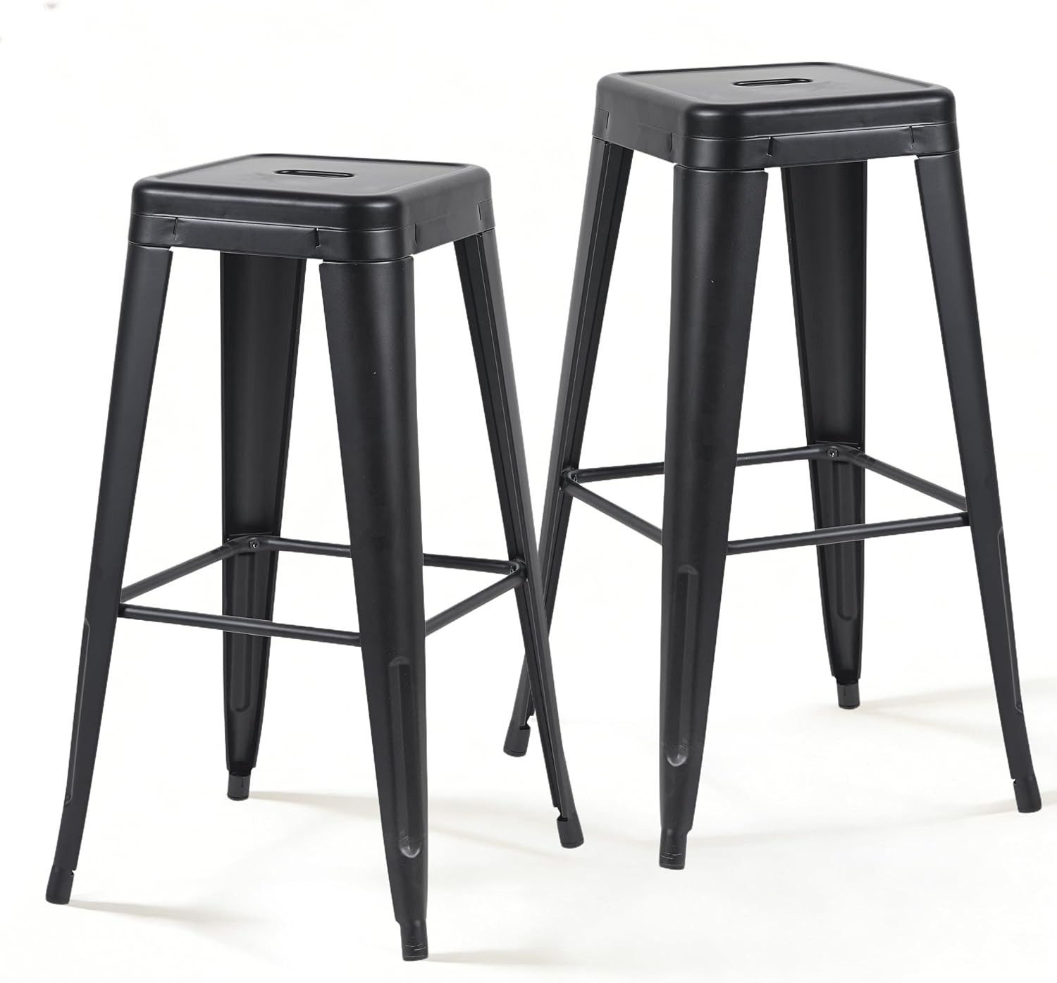 Outdoor Metal Bar Stools 30 Inch Set of 2,Weather-Resistant Patio Bar