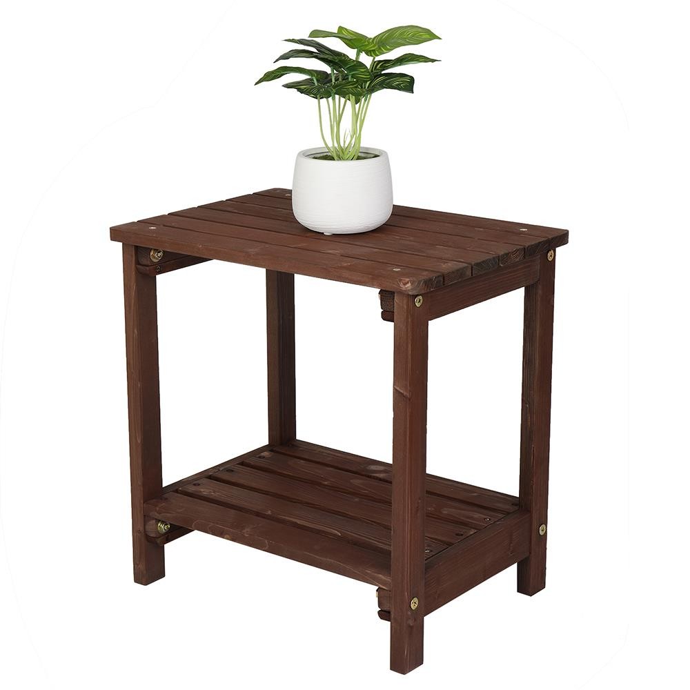 Outdoor Side Table Chair End Wood Stand Living Room Nightstand Sofa Night Shelf