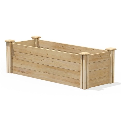 48 in x 16 Premium Cedar Wood Raised Garden Bed – Made in USA