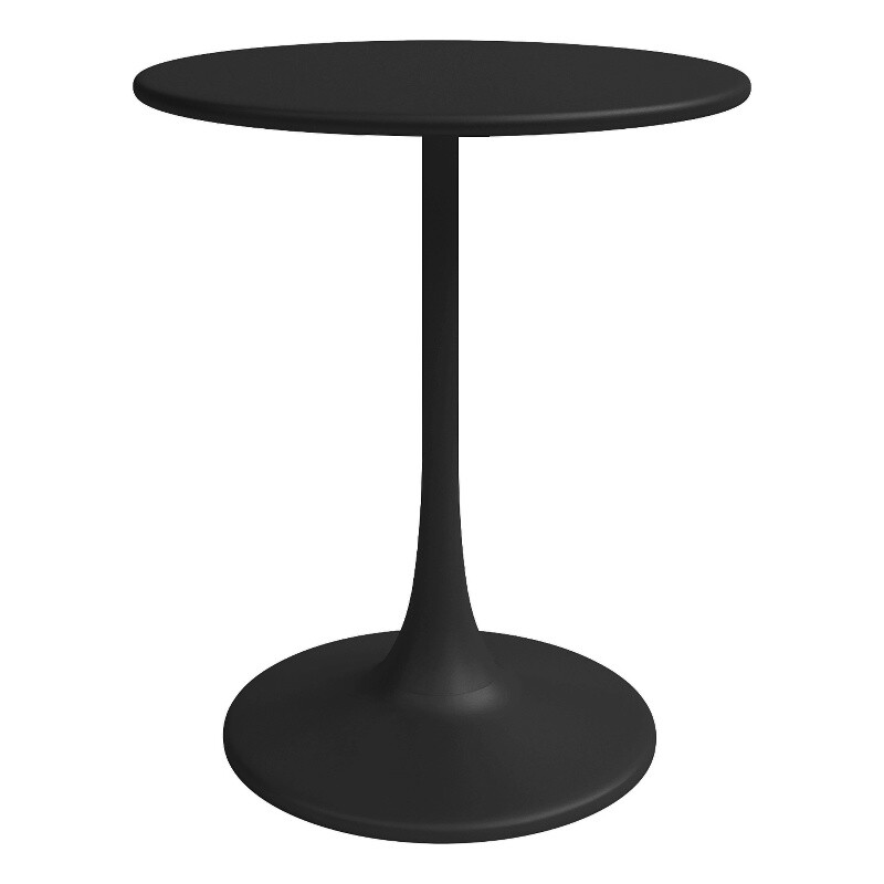 Pemberly Row Modern 24″ Steel Bistro Table in Black Indoor/Outdoor