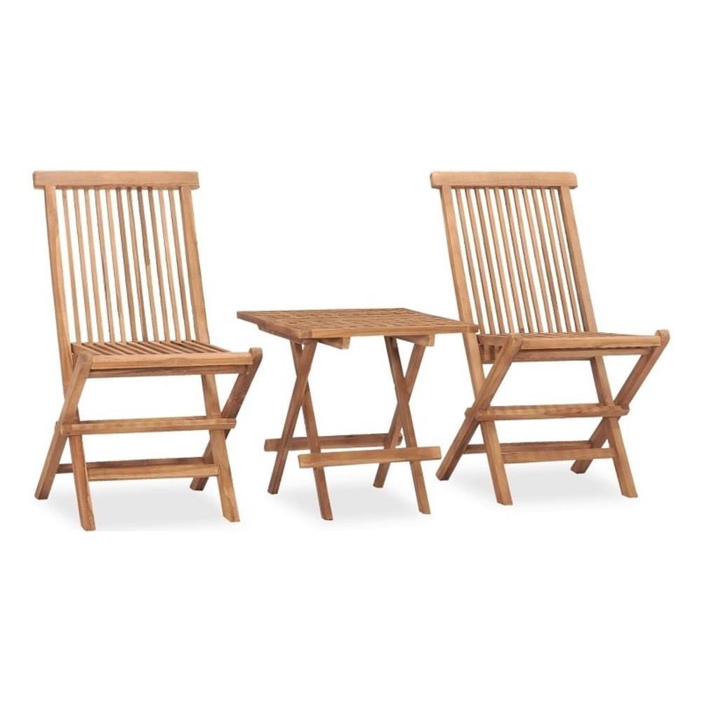 Bowery Hill Sanded Teak HardWood Medium Outdoor Dining Set Teak in Brown