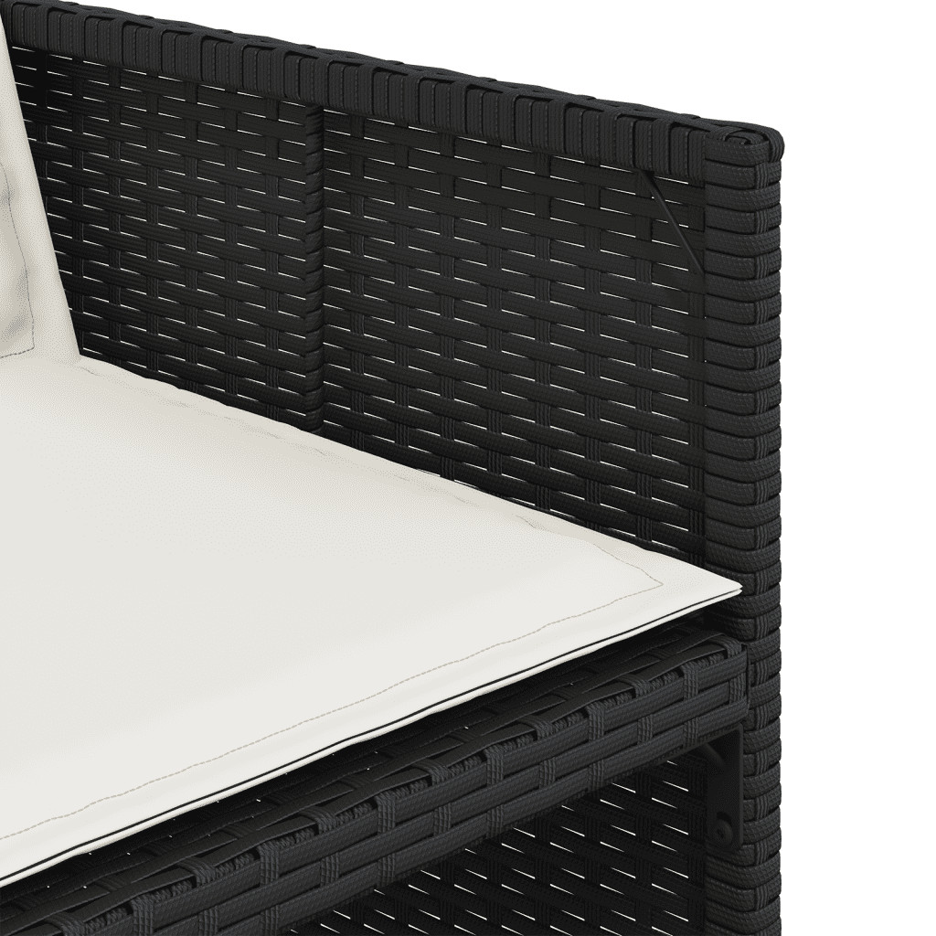 Garden Dining Set Black and Brown vidaXL