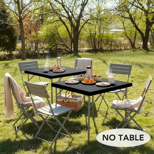 Square Fitted Table Cover Card Tablecloth 34×34 inch, 2 Packs Waterproof