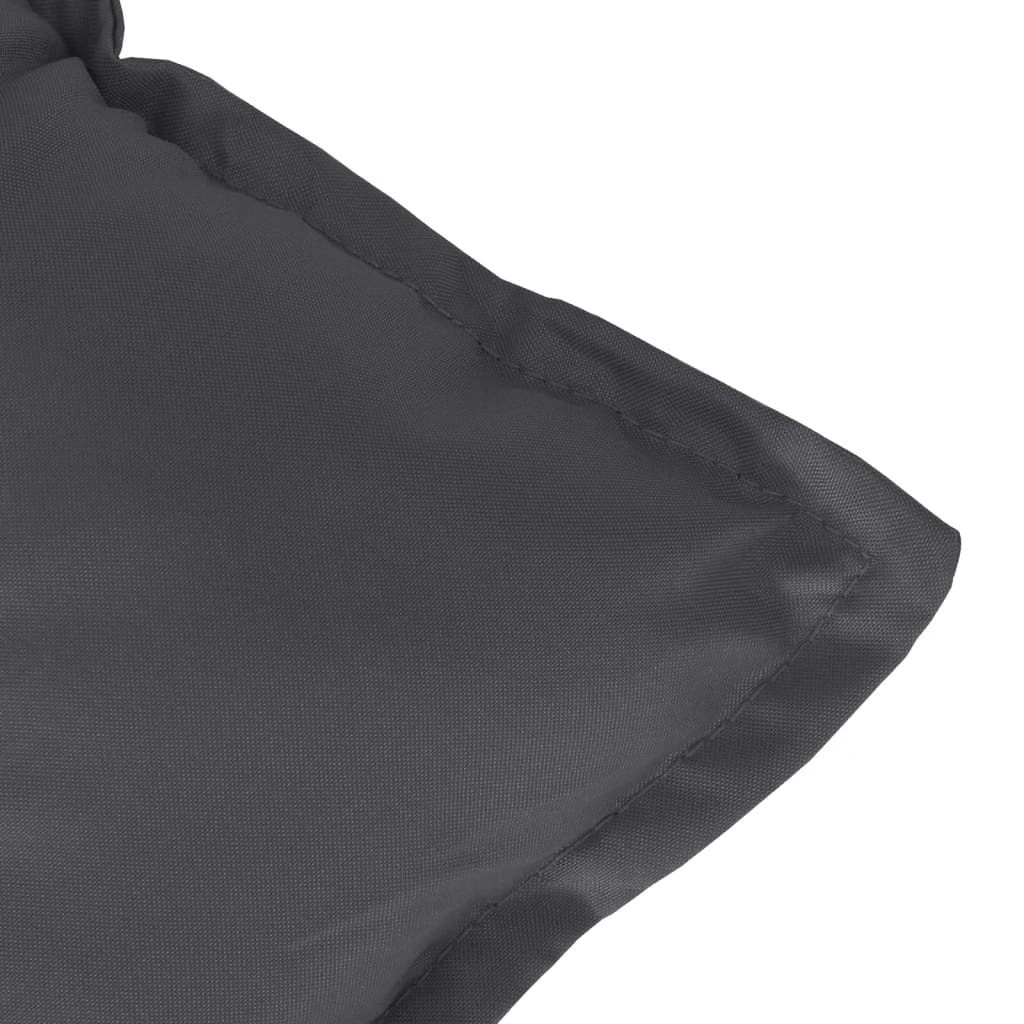 Lowback Chair Cushions 4 pcs Melange Anthracite 39.4″x19.7″x2.8″ Fabric