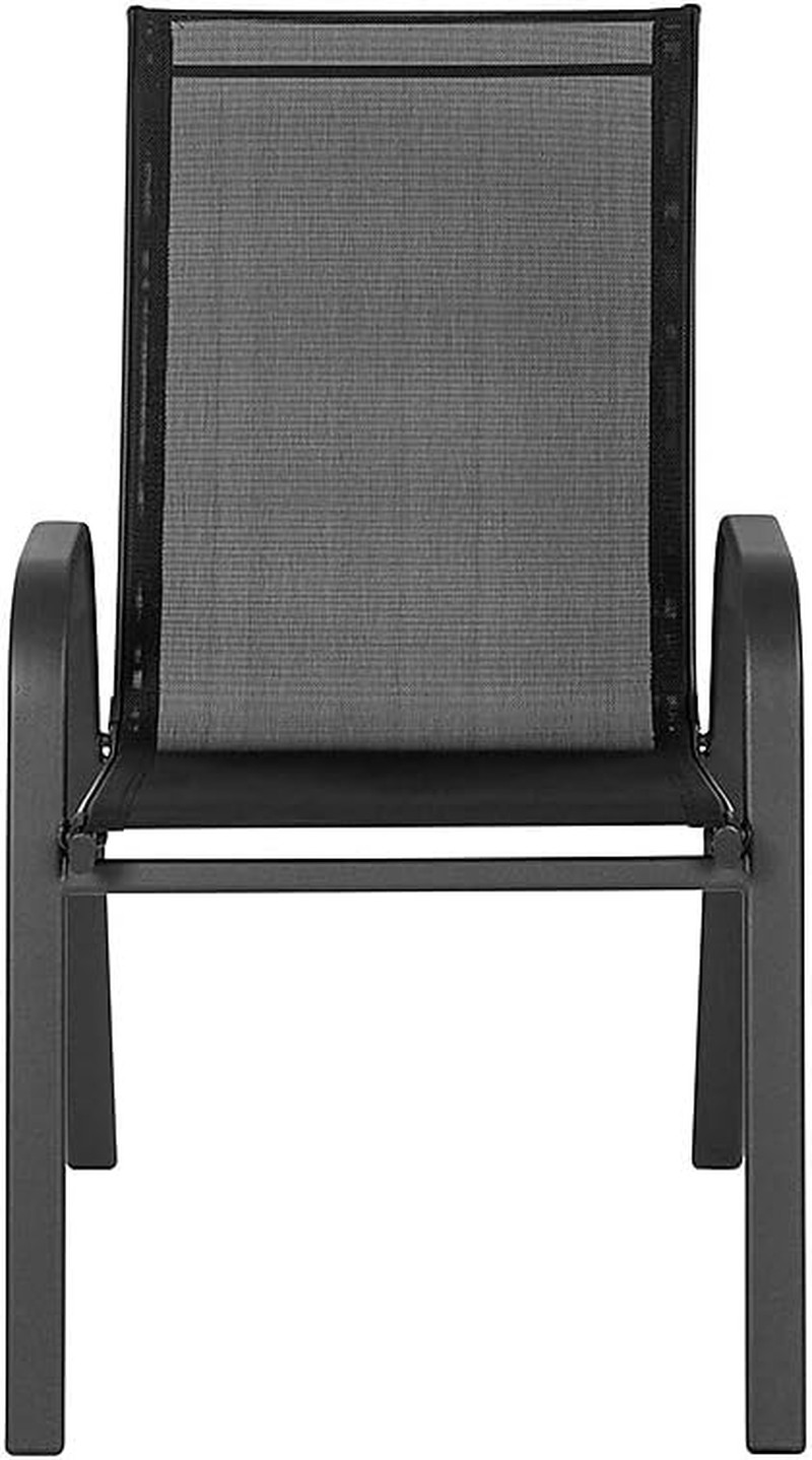 Brazos Series Outdoor Stackable Patio Chairs with Flex Comfort Material, Stackin