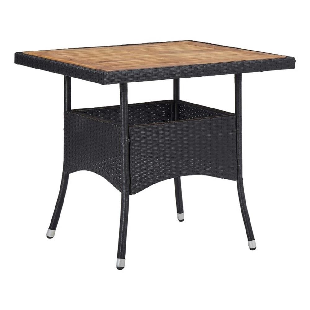 Bowery Hill Contemporary Weather-Resistant Dining Set in Black and in Brown