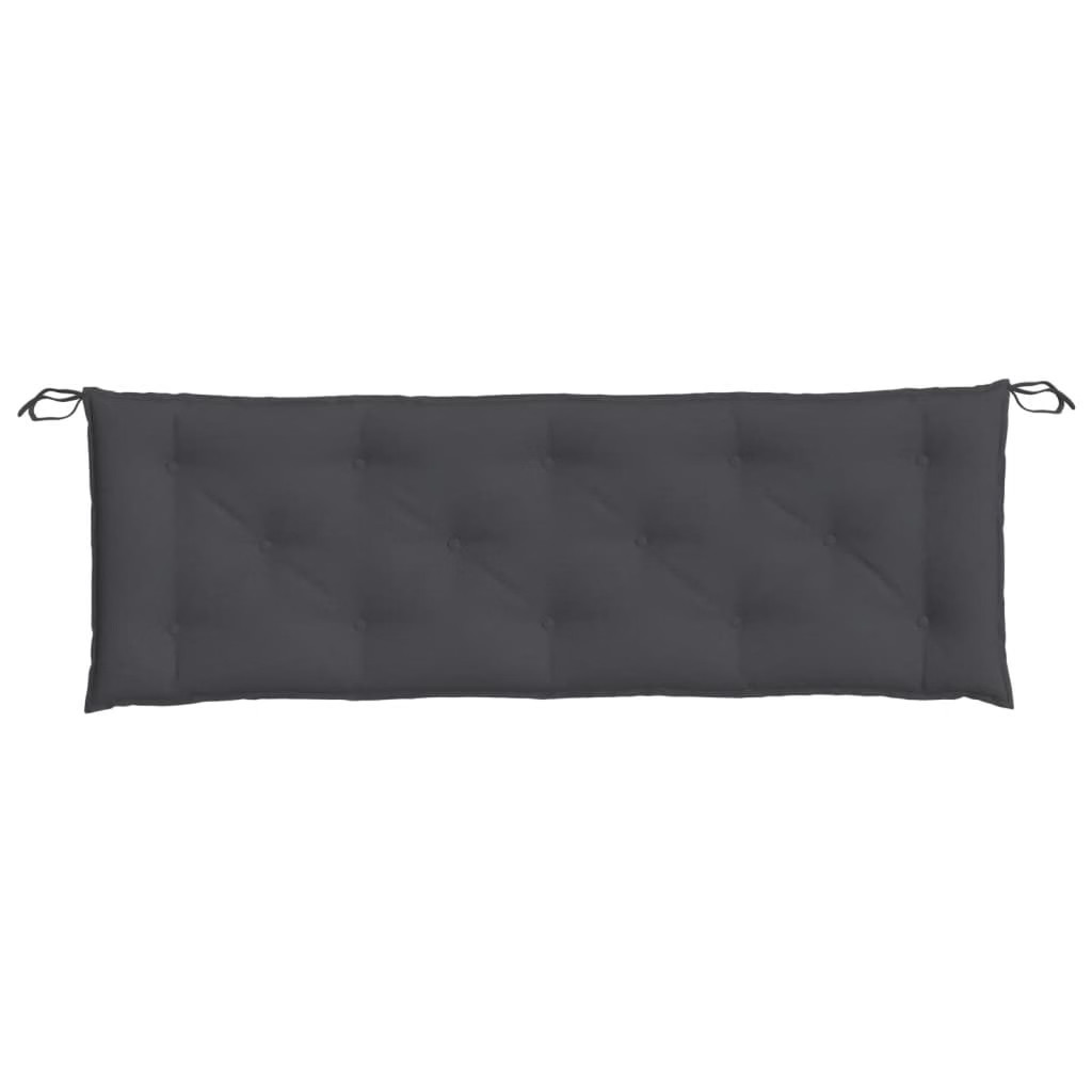 Garden Bench Cushions 2 pcs Melange Anthracite 59.1″x19.7″x2.8″ Fabric
