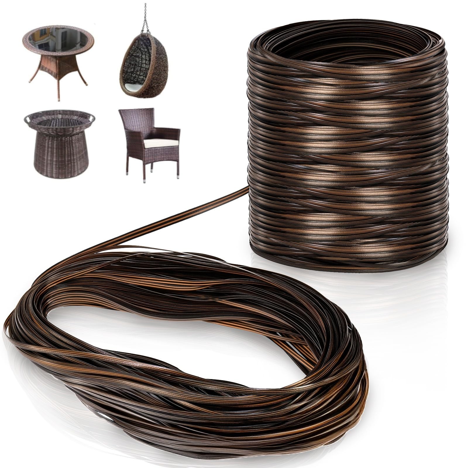 Wicker Repair Kit 459Ft – Rattan Weaving Webbing for Patio Chair & Sofa Repair