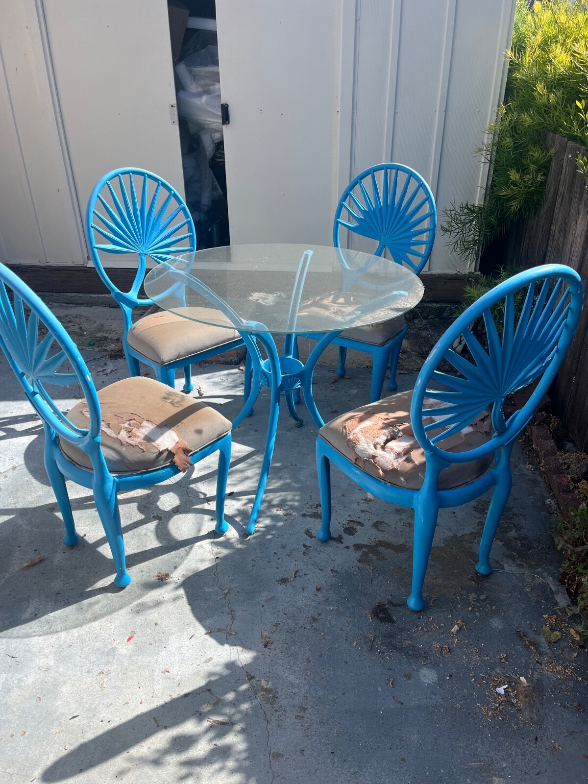 Vintage Tropitone Palm Leaf Dining Chair 8 availabe Brown Jordan Grotto Style