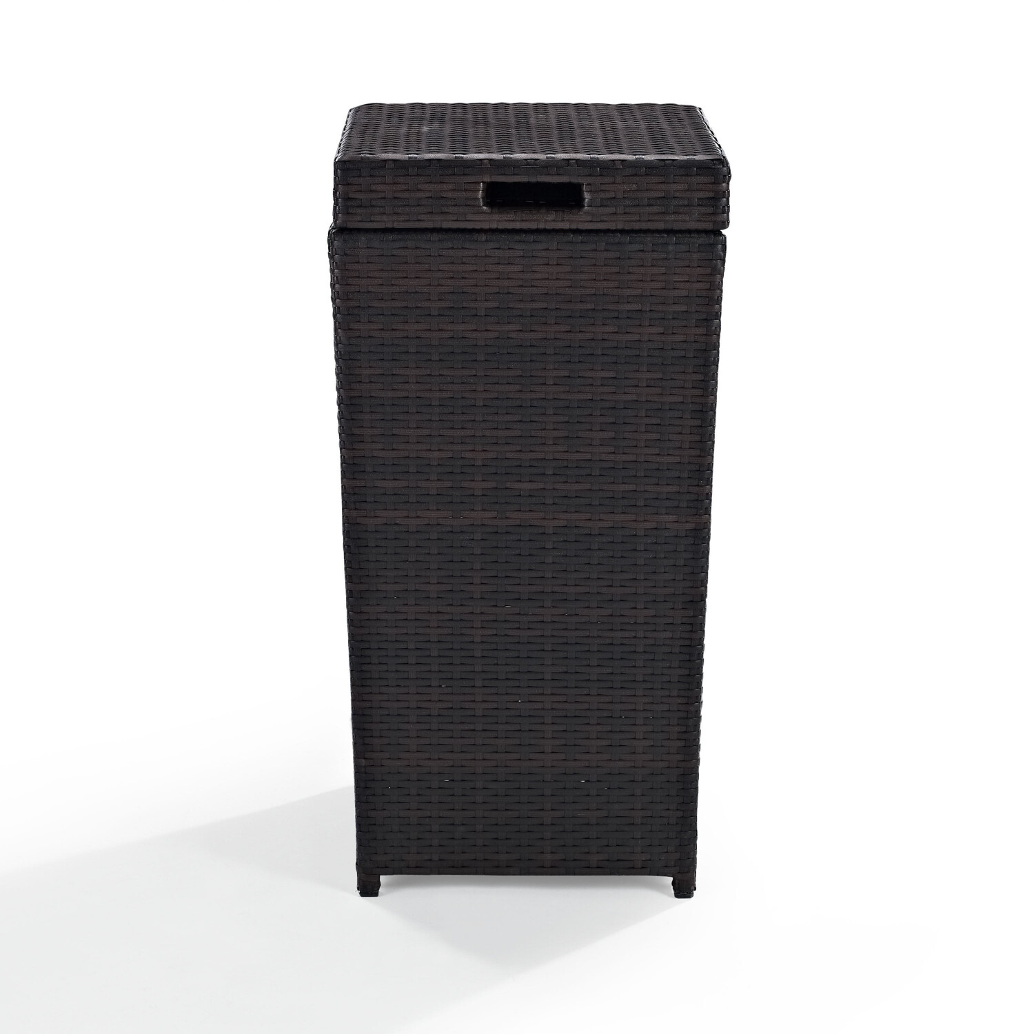 Outdoor Trash All-Weather Resin Wicker Patio Garden Garbage Waste Bin Can House