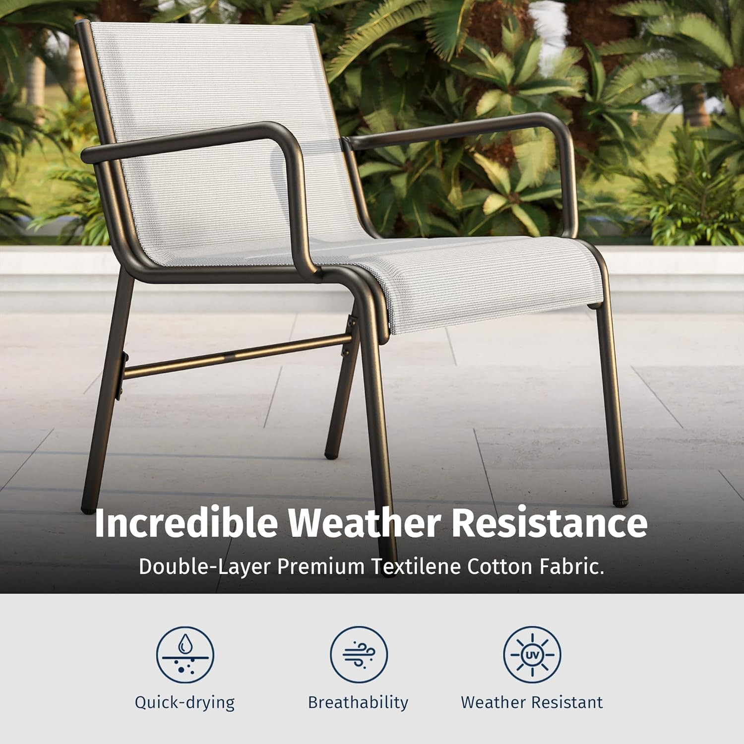 4 Seats Outdoor Furniture Set, Waterproof Patio Furniture Set, Patio Loveseat wi