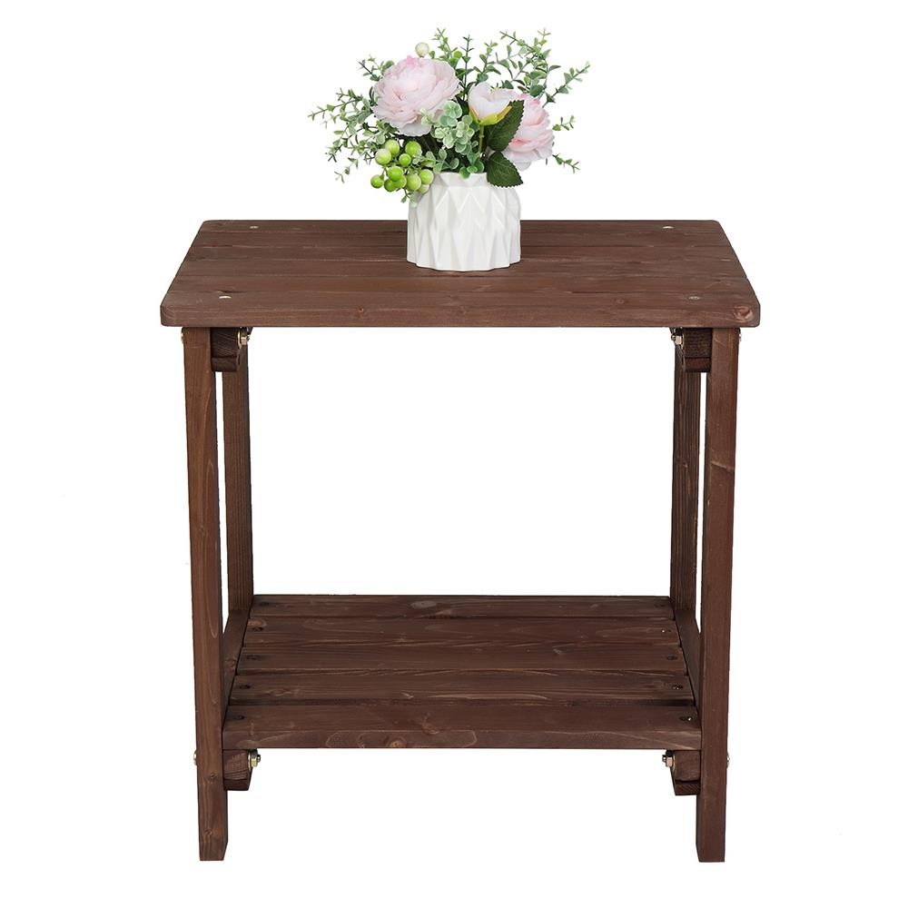 Outdoor Side Table Chair End Wood Stand Living Room Nightstand Sofa Night Shelf