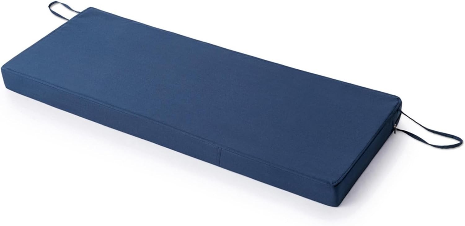 Outdoor Bench Cushion Cover 42x18x3 Navy Blue Waterproof Patio Furniture Slipcov