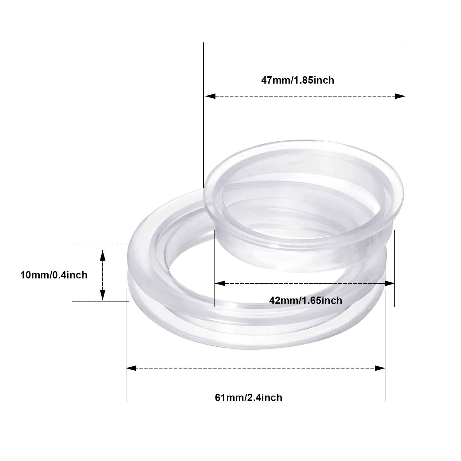4 Pieces Silicone Patio Table Umbrella Hole Ring Plug and Cap Set for Glass O…