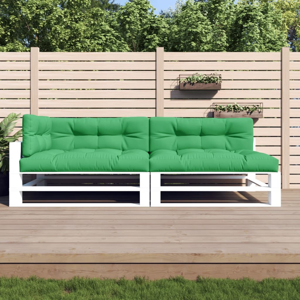 Pallet Cushions 5 pcs Green Fabric