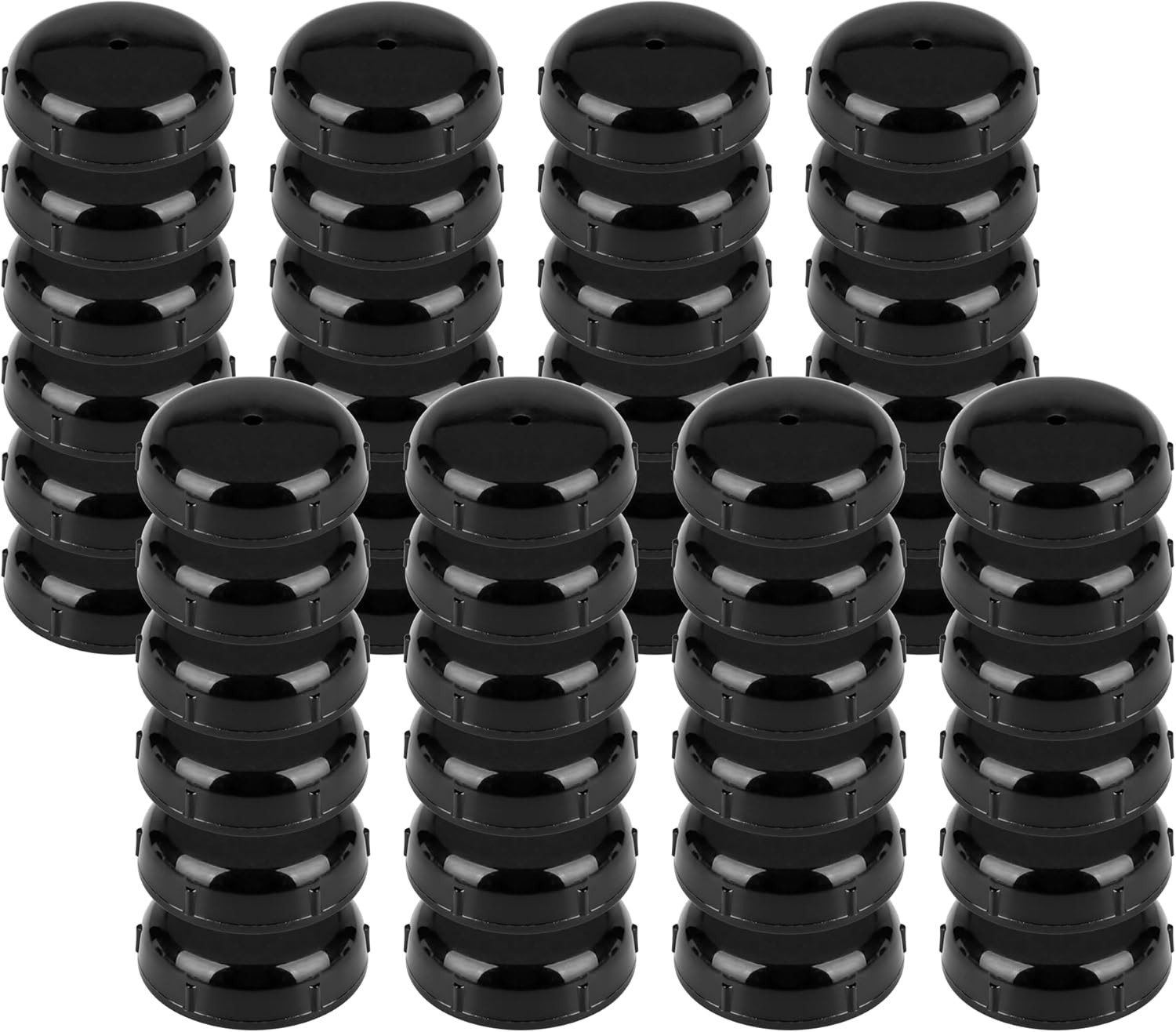 48-Pack Wrought Iron Patio Furniture Feet Caps 1-1/2 inch Round Plastic Outdo…