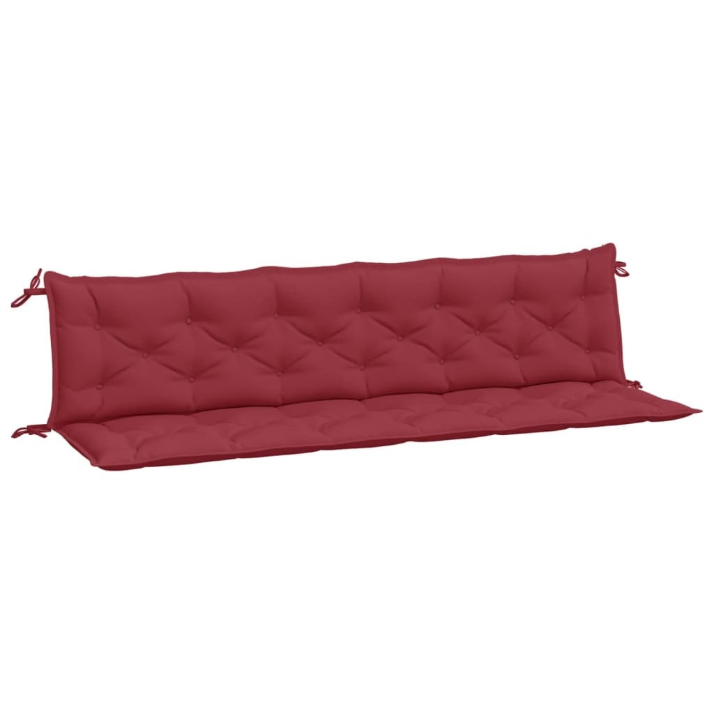 Garden Bench Cushion Wine Red 78.7″x(19.7″+19.7″)x2.8″ Oxford Fabric