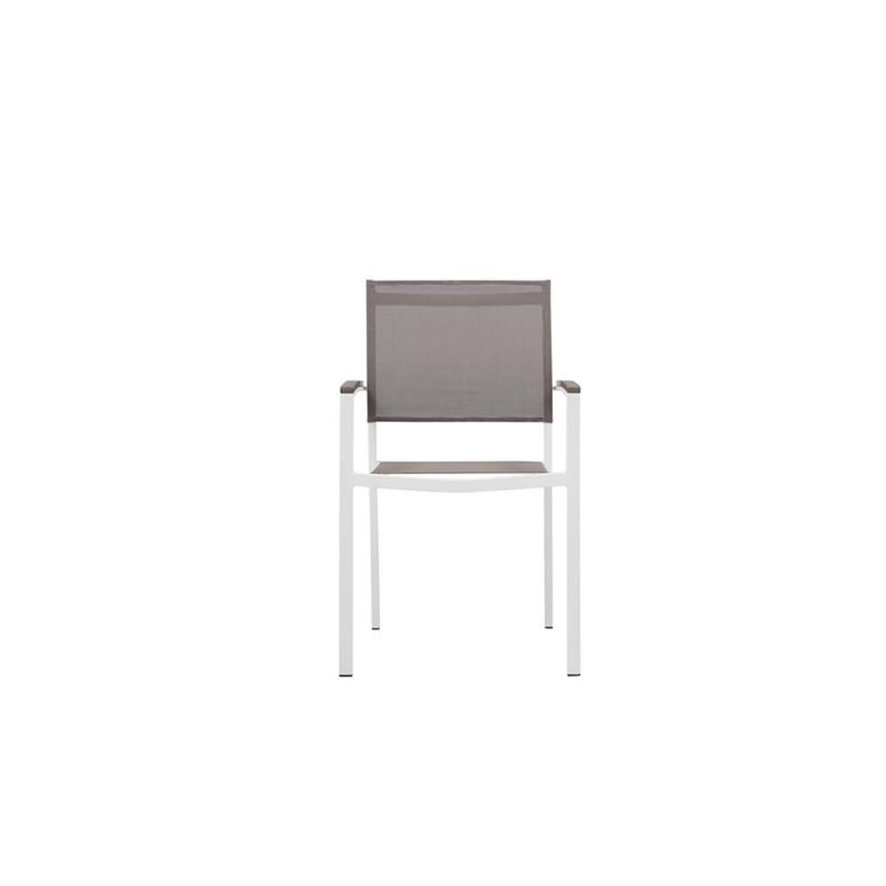 Pemberly Row 13-piece Modern Aluminum Patio Dining Set in White/Gray