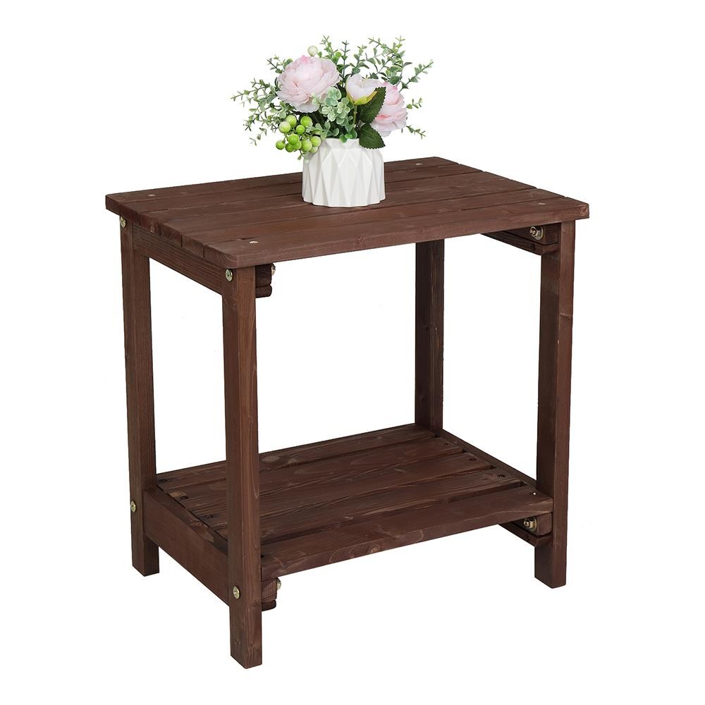 Outdoor Side Table Chair End Wood Stand Living Room Nightstand Sofa Night Shelf