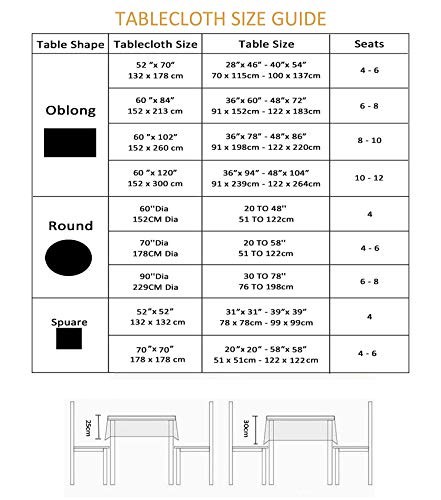 Outdoor and Indoor 60×84 inch Tablecloth with Umbrella 60×84″,zipper Mandara
