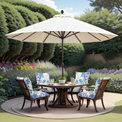 4 Pcs Outdoor Patio Chair Cushions with Back, 21.7 x 43.3 x 3.54 inches Blue