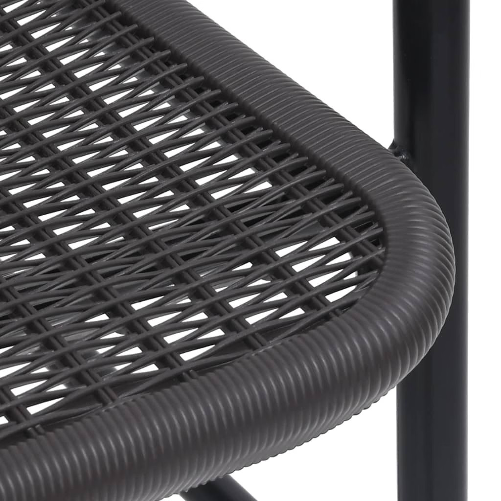 Patio Chairs 2 pcs Plastic Rattan and Steel 242.5 lb