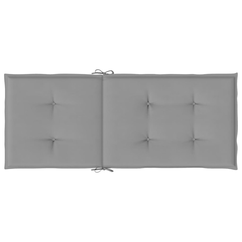 Garden Highback Chair Cushions 6 pcs Gray 47.2″x19.7″x1.2″ Fabric