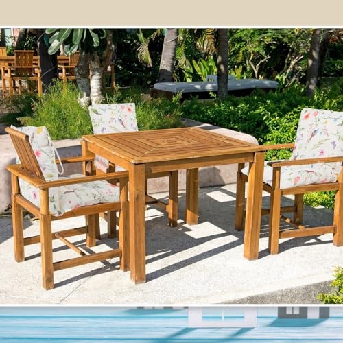 4 Pcs Outdoor Patio Chair Cushions – 21.7×43.3×3.54 Inches – Colorful